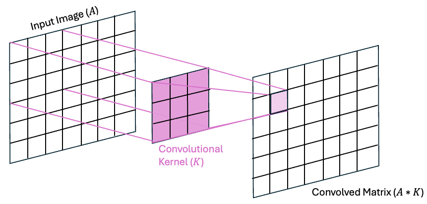 Schematic of a 2D convolution